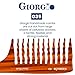Giorgio G53 Wide Tooth Comb for Curly and Thick Hair - Large Handmade Rake Detangler for Wet or Dry Hair, Hand-Polished (8