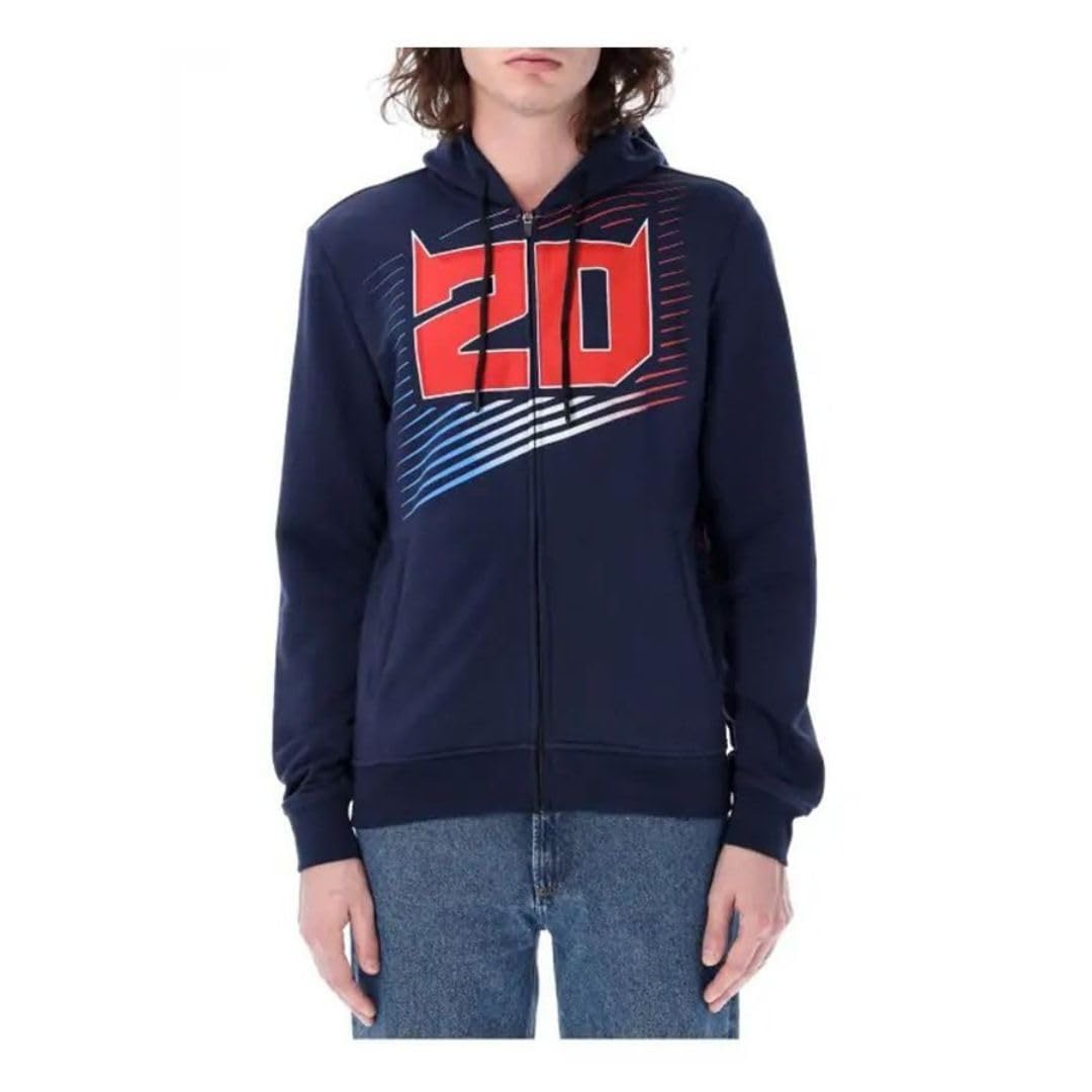 Sweat zippé Fabio Quartararo 20 Bleu pour Homme par Gruppo Pritelli
