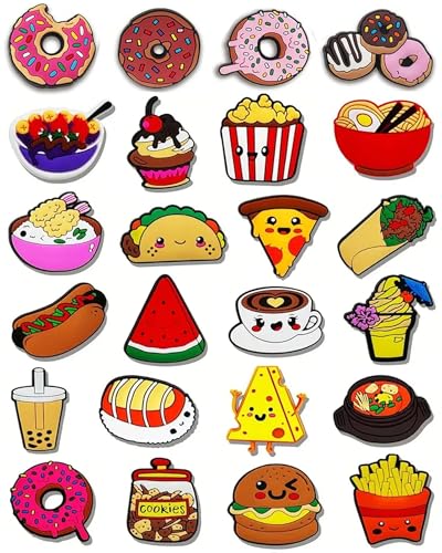 BOWNDY Cute Donuts Food Charms for Clog Shoe Decoration Pack Food Charm for Boys Kids Teens Man Gifts