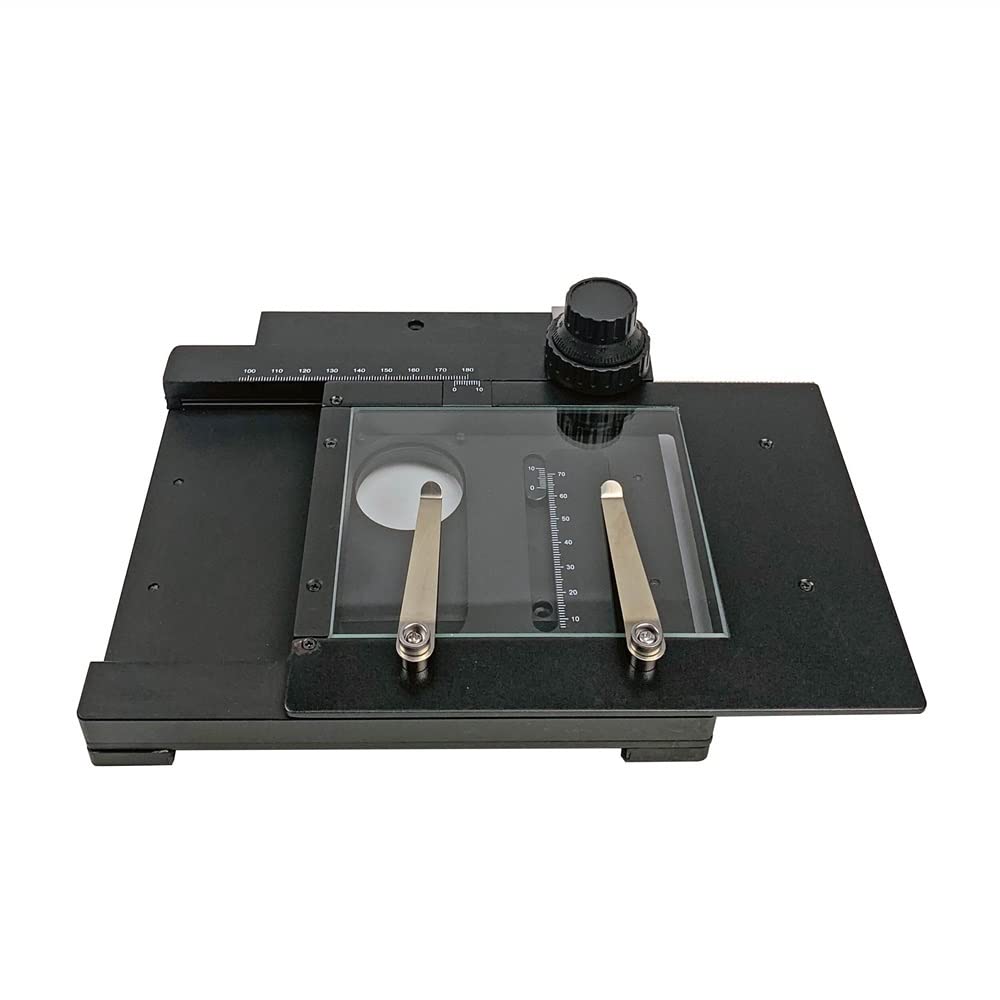 Microscope XY Mechanical Working Stage with 75x55mm Travel Distance, Microscope Stages & Stands