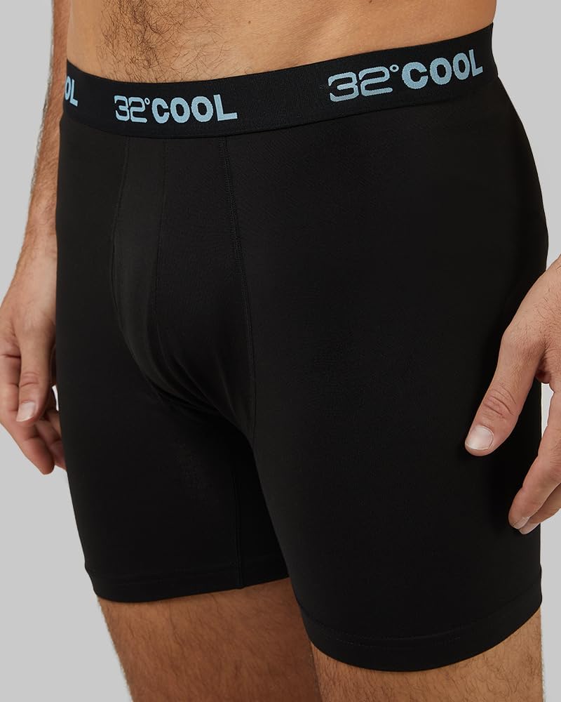 32 Degrees COOL Mens 4-PACK Quick Dry Performance Boxer Brief With Comfort Elastic Waistband - Image 3