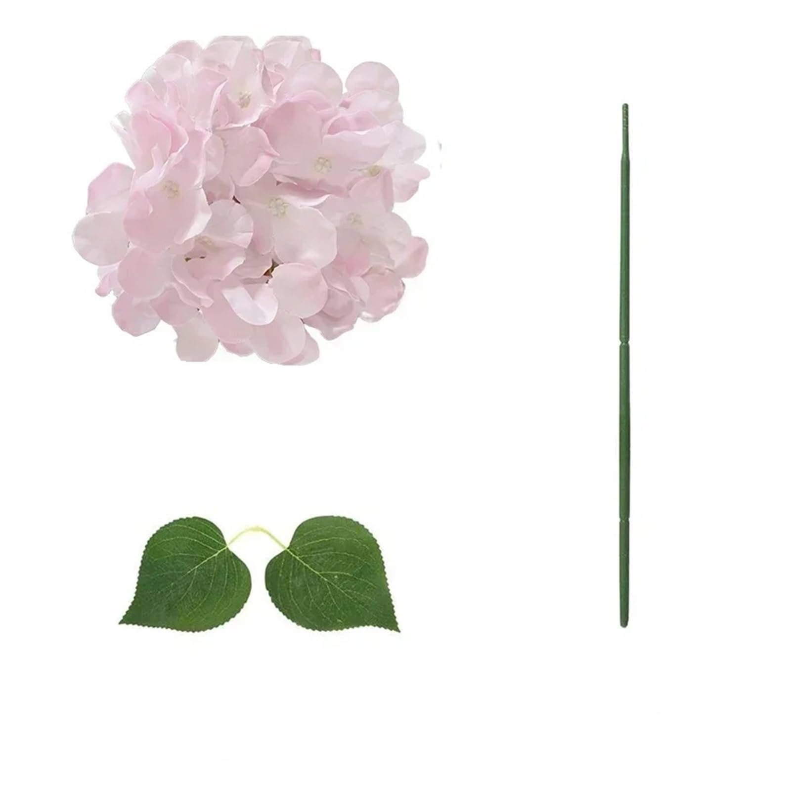 Fleurs d'hortensia artificielles rose clair pour centre de table et arche de fete