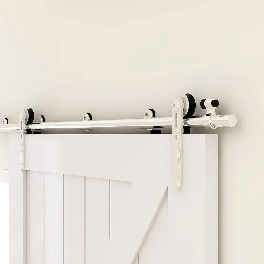 TSMST 6FT Sliding Barn Door Hardware Kit, Top Mount Stainless Steel Heavy Duty Sturdy Barn Door Track for Single Wood Door, Slide Smoothly Quietly (T Style) — Amazon image 13