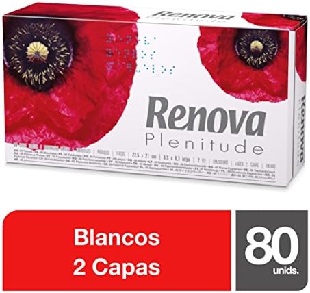 Renova Plenitude Maxi Białe chusteczki do twarzy - 80 chusteczek