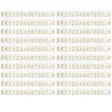 SHINYPASING Etiquetas de Precios para Joyas 20 Unidades Transparentes Números Dorados, Cubos de Visualización para Exhibición Minorista, Bloques Ajustables para Tienda y Comercio Industrial