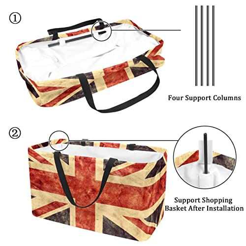 Sac de courses reutilisable Union Jack pour ne plus manquer de place au supermarche - 4