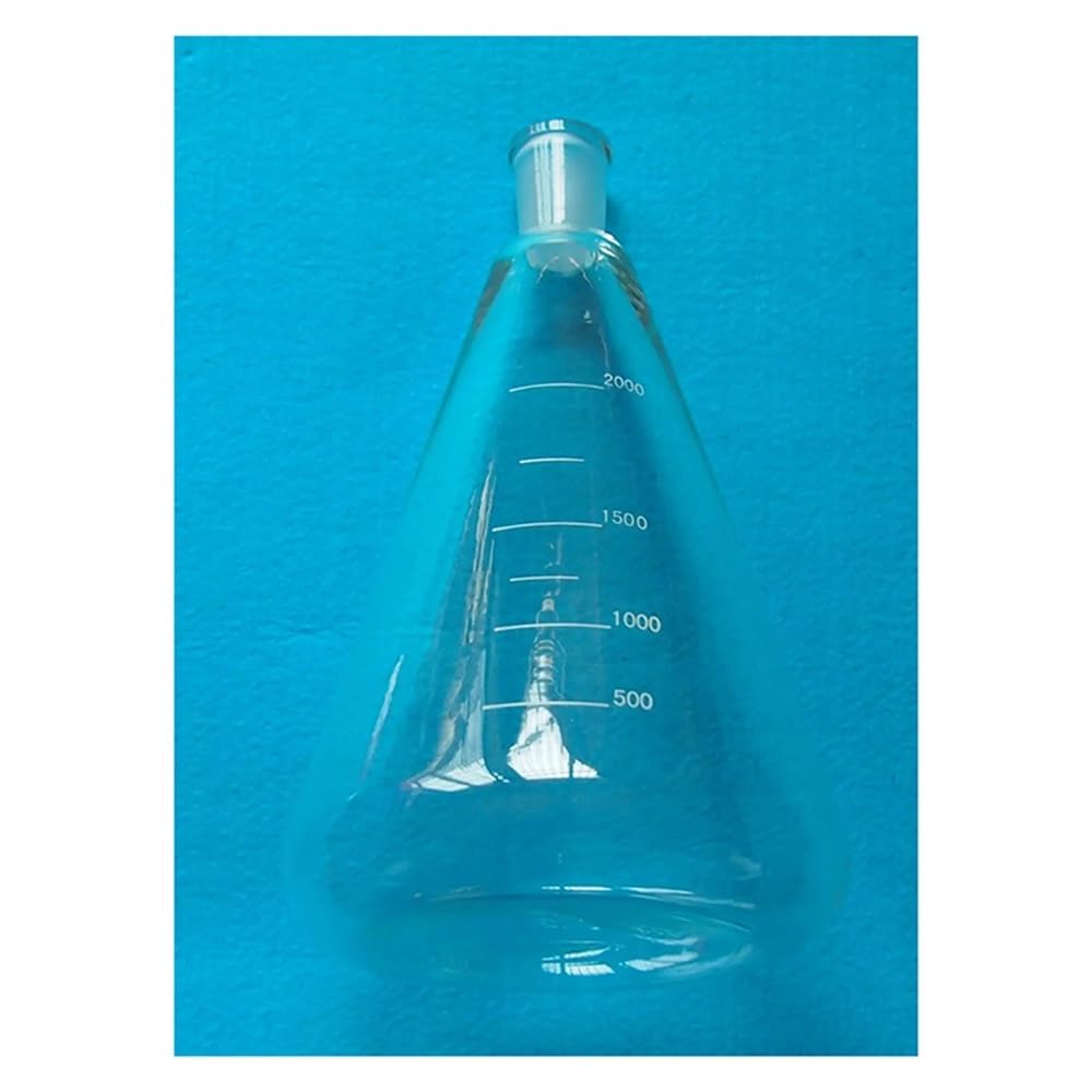 Matraz Erlenmeyer de vidrio 24/40 de 3000 ml, recipiente cónico de 3 litros, cristalería