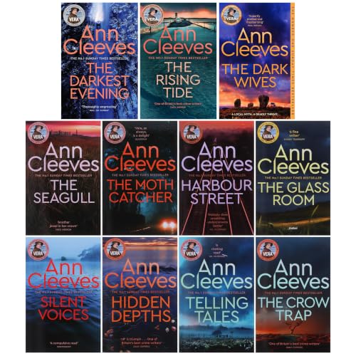 Image of Vera Stanhope Series (Book 1-11) by Ann Cleeves 11 Books Collection Set (The Crow Trap, Telling Tales, Hidden Depths, Silent Voices, The Glass Room, Harbour Street, The Moth Catcher & More...)