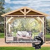 LVTFCO Transparente Plane mit ÖSen Pflanzenabdeckungen PVC Plane Senkrechtmarkise Außen 3m Breit for Gartenpavillon-Plane PE (Color : Clear, Size : 2x3.5m/6.56x11.48ft)