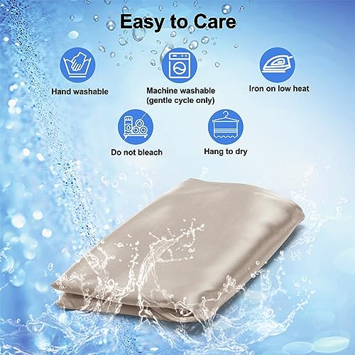 Image of Satin Pillowcase for Zelimun Cervical Pillow, Ergonomic Case, Smooth & Soft Sleeping Pillowcase, Champagne Pillow Cover with Zipper
