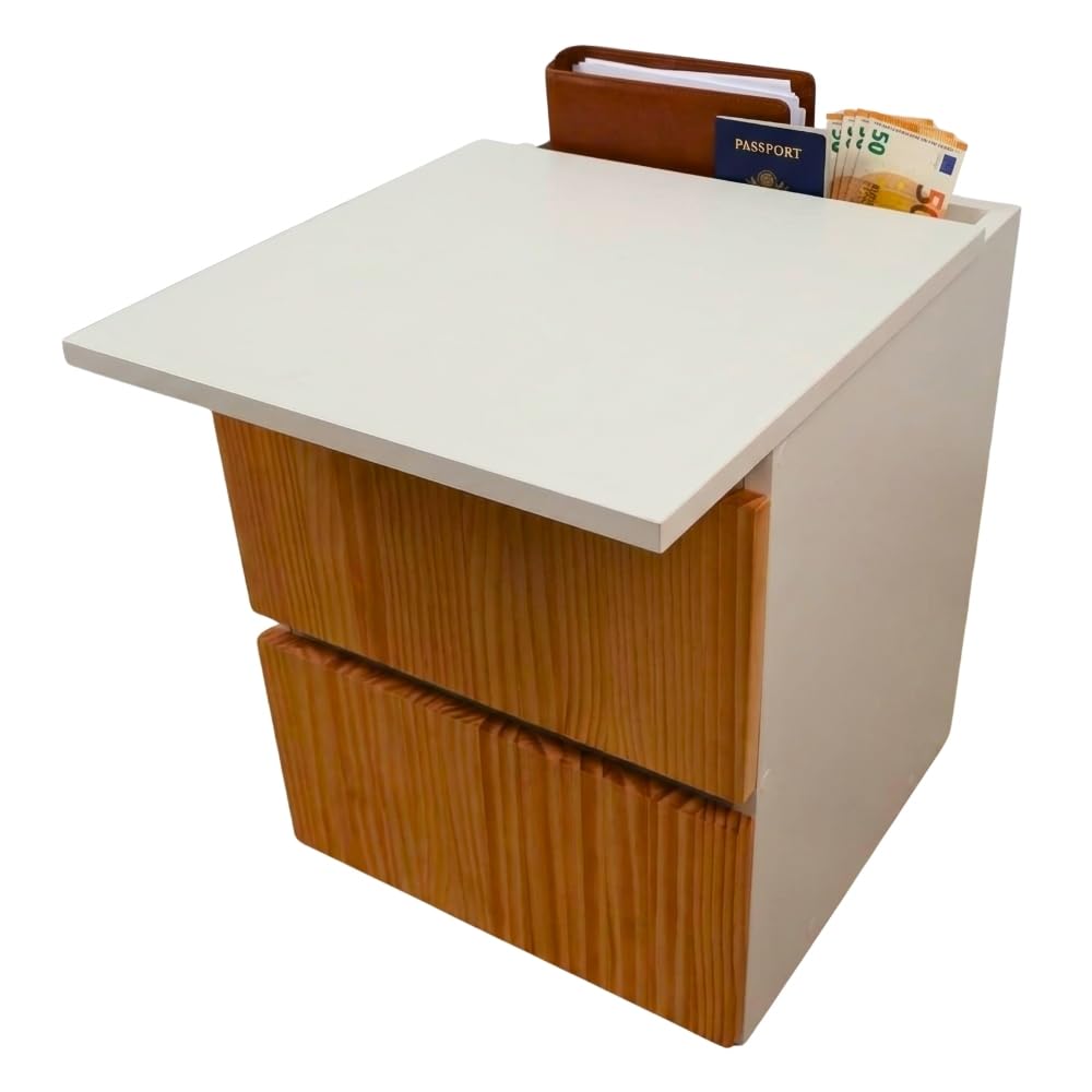 Comodino con scomparto nascosto e serratura NFC - ideale per riporre denaro in modo sicuro - una cassaforte mimetica