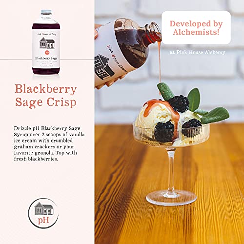 Image of Pink House Alchemy Blackberry Sage Simple Syrup, 16 oz, Handcrafted | Herb-Berry Cocktail Mixer, All-Natural, Small-Batch