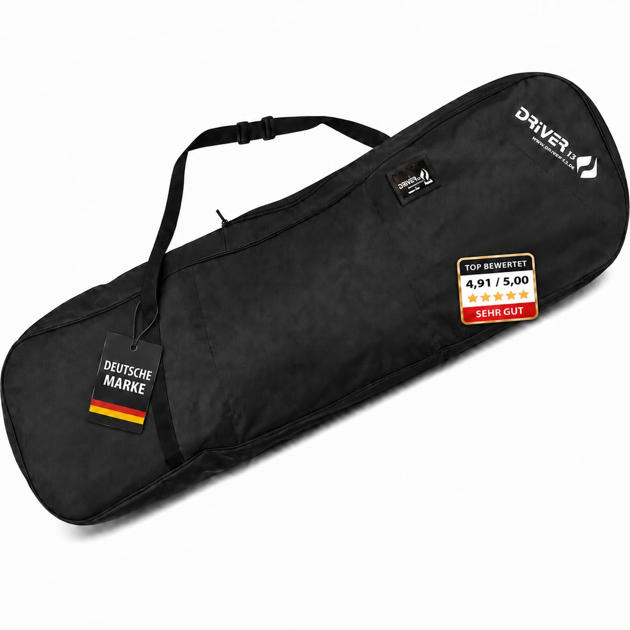 Driver13 ® Bolsa de Snowboard Negra - Boardbag - Bolsa de Snowboard Negra 175 cm