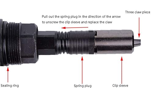 Miniatura 4 de NEWTRY Pistola de remache industrial de 0.252 in con ventilación anecoica neumática ajustable remachadora tipo pistola remachadora 2 muere