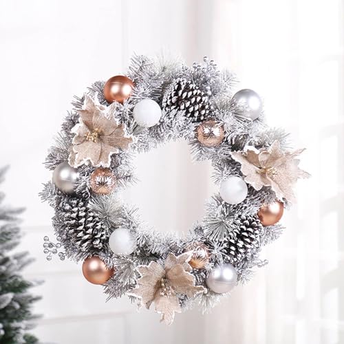 Couronnes de Noël pour porte d'entrée résistant aux intempéries - 3