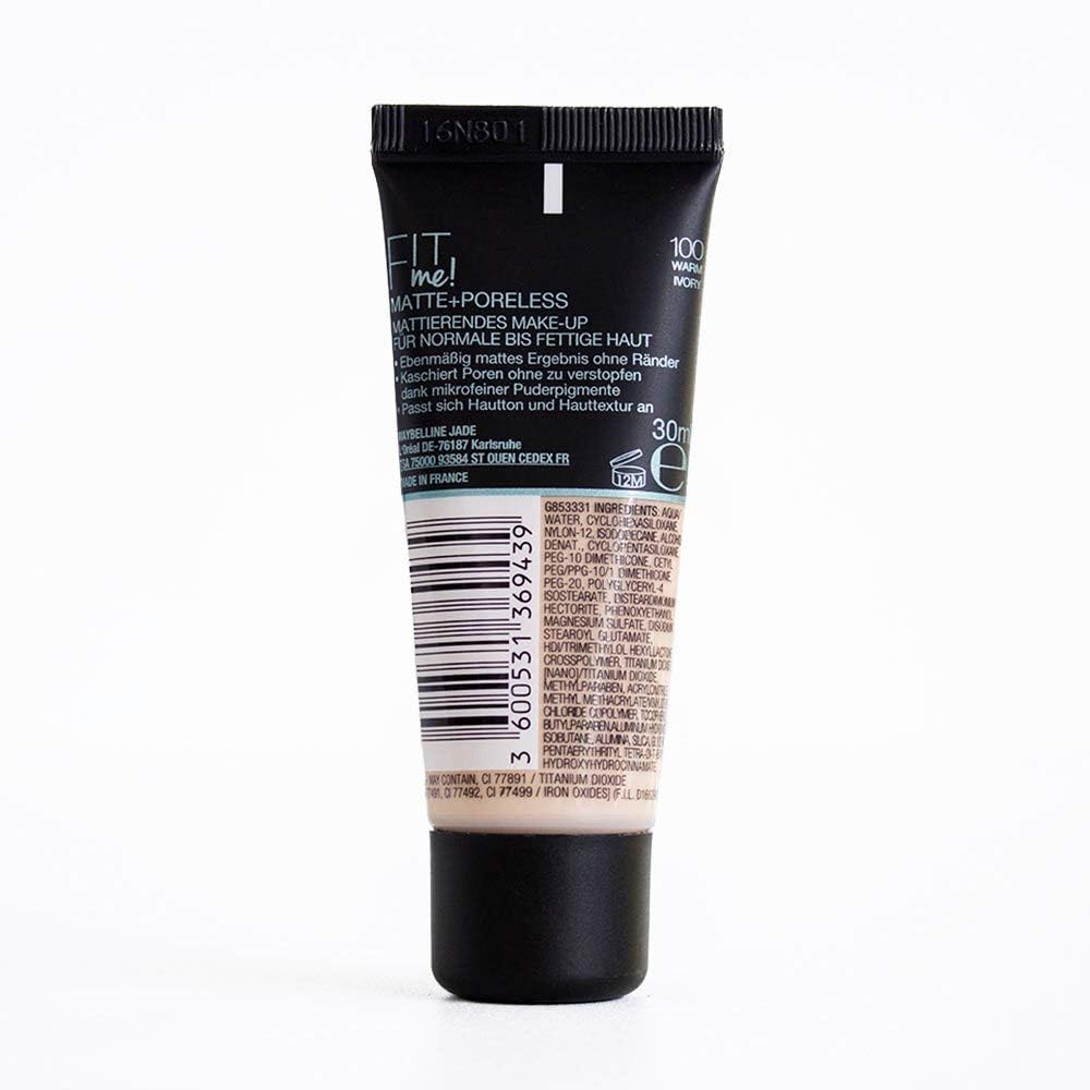 Maybelline Fit Me Matte Makeup Base, Tone:115 Ivory, Brown,Jade, 30 ml (Pack of 1) - Image 3