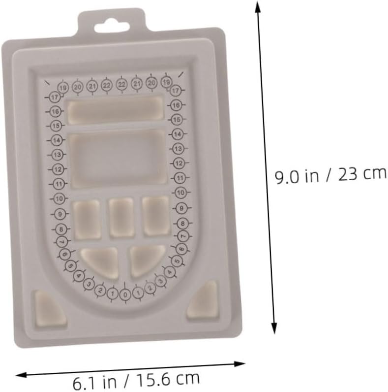 PLAFOPE 2pcs Jewelry Design Board Lightweight Bead Sorting Tray for DIY Necklace and Bracelet Crafting Accurate Measurement Tool for Jewelry Makers and Hobbyists