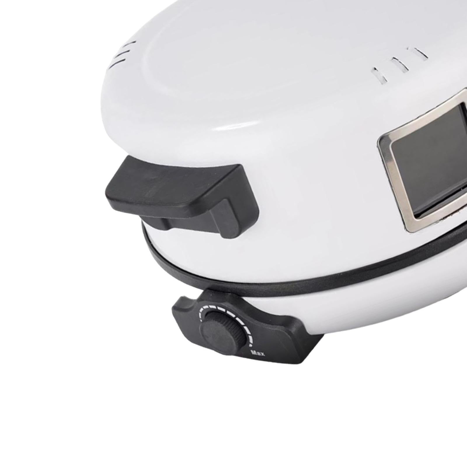 Sharplace Pizzamaker-Maschine, Omelettmaker, antihaftbeschichtet, 1800 W, vielseitiger Pizzaofen, elektrischer Arbeitsplattenofen für, Abendessen, Weiß