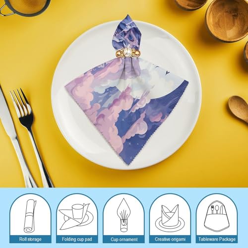Servilletas de Tela Paquete 2 Pcs Reutilizables Cuadradas miniatura 7