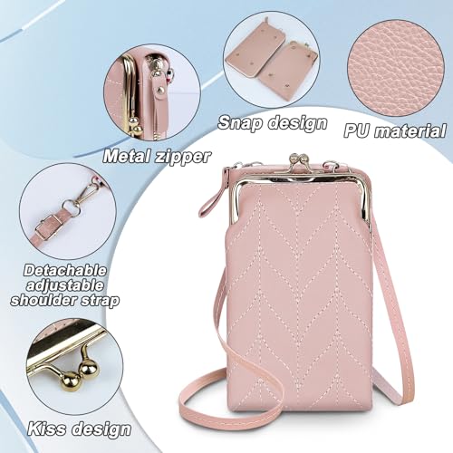 Ladies Phone Purse, Combination Phone Purses with Crossbody Strap with Adjustable and Detachable Shoulder Straps3