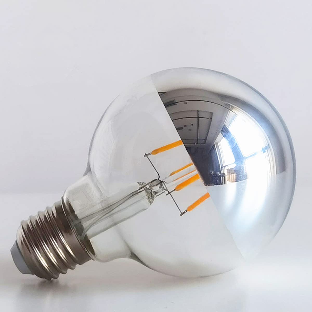 Żarówka LED Edisona, żarówka vintage, 4 W, ciepła biel, 2500 K, żarówka LED 220/240 V, gwint Edisona, E27, podstawa, specjalna, dekoracyjna żarówka (srebrna)