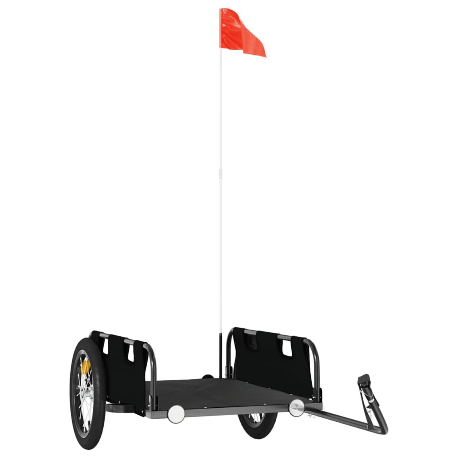 ARKEM Remolque de Carga para Bicicleta Hierro y Tela Oxford Negro Remolque Bicicleta niños Remolque Coche