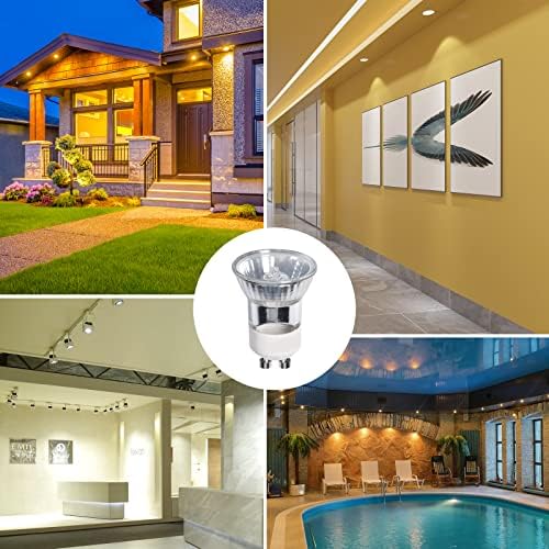 DoRight Mini GU10 Halogen Bulbs 35W Dimmable, MR11 GU10 Halogen Spotlight Bulbs Warm White 2800K AC 220-240V Small GU10 Halogen Reflector Spot Lighting for Downlight Display Ceiling Light (10-Pack)