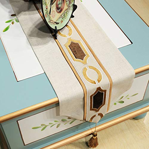Chemin de table protection meubles coton chanvre lavable pour protéger table et buffet