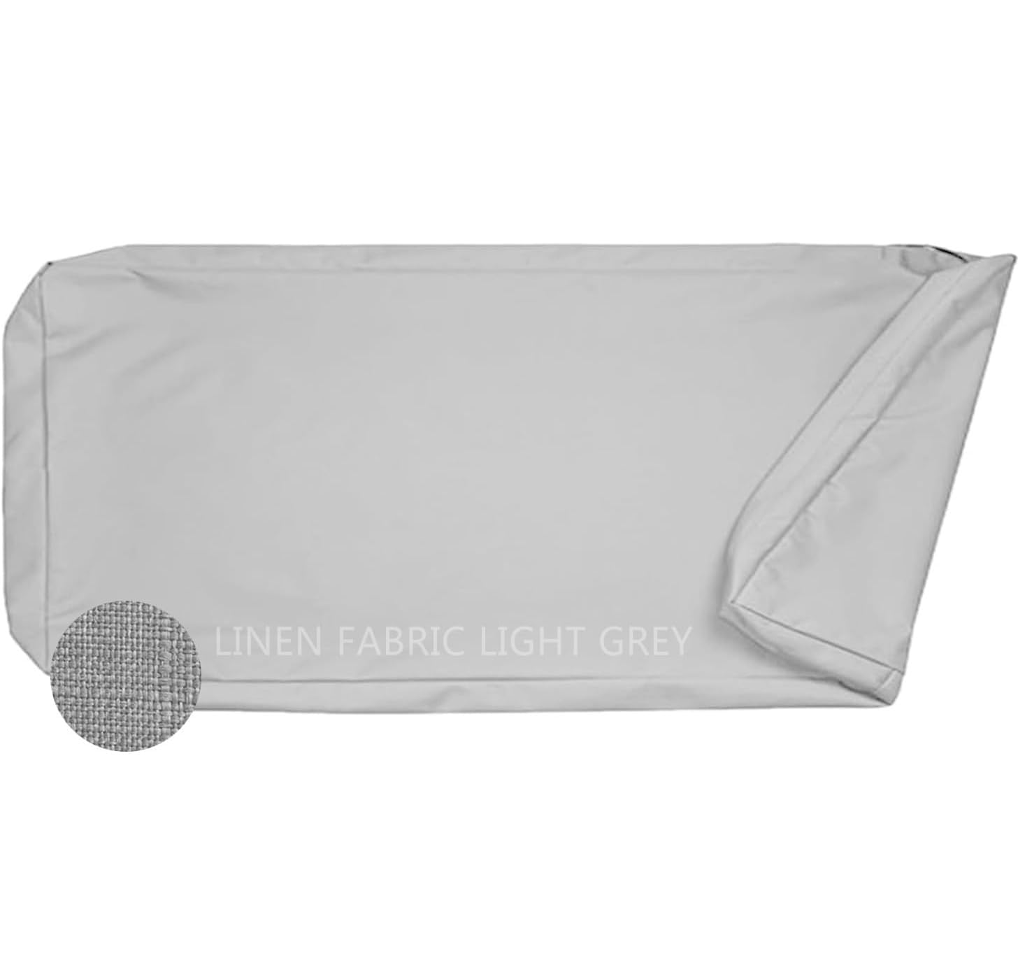 Spessore 5 Cm Fodera Per Cuscini Da Esterno | Panche E Sedie Giardino | Tessuto Lino Naturale Lavabile | Base Antiscivolo | Impermeabile | Cerniera Lampo(Gray,71x12x2in)