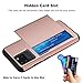 Jiunai Samsung Galaxy S20 Ultra Case, Credit Card Holder Wallet Sliding Cover Non Slip Dual Layer Shockproof Anti Scratch Hard Shell Soft Rubber Cover Case for Samsung Galaxy S20 Ultra 5G Rose Gold
