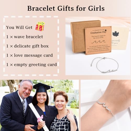 Wave Bracelet Gifts for Mom Grammy Nana Boss Lady Best Friends Sister Daughter Granddauhgter Niece, Christmas Birthday Easter Valentines Day Graduation Gifts for Women Her Girls4