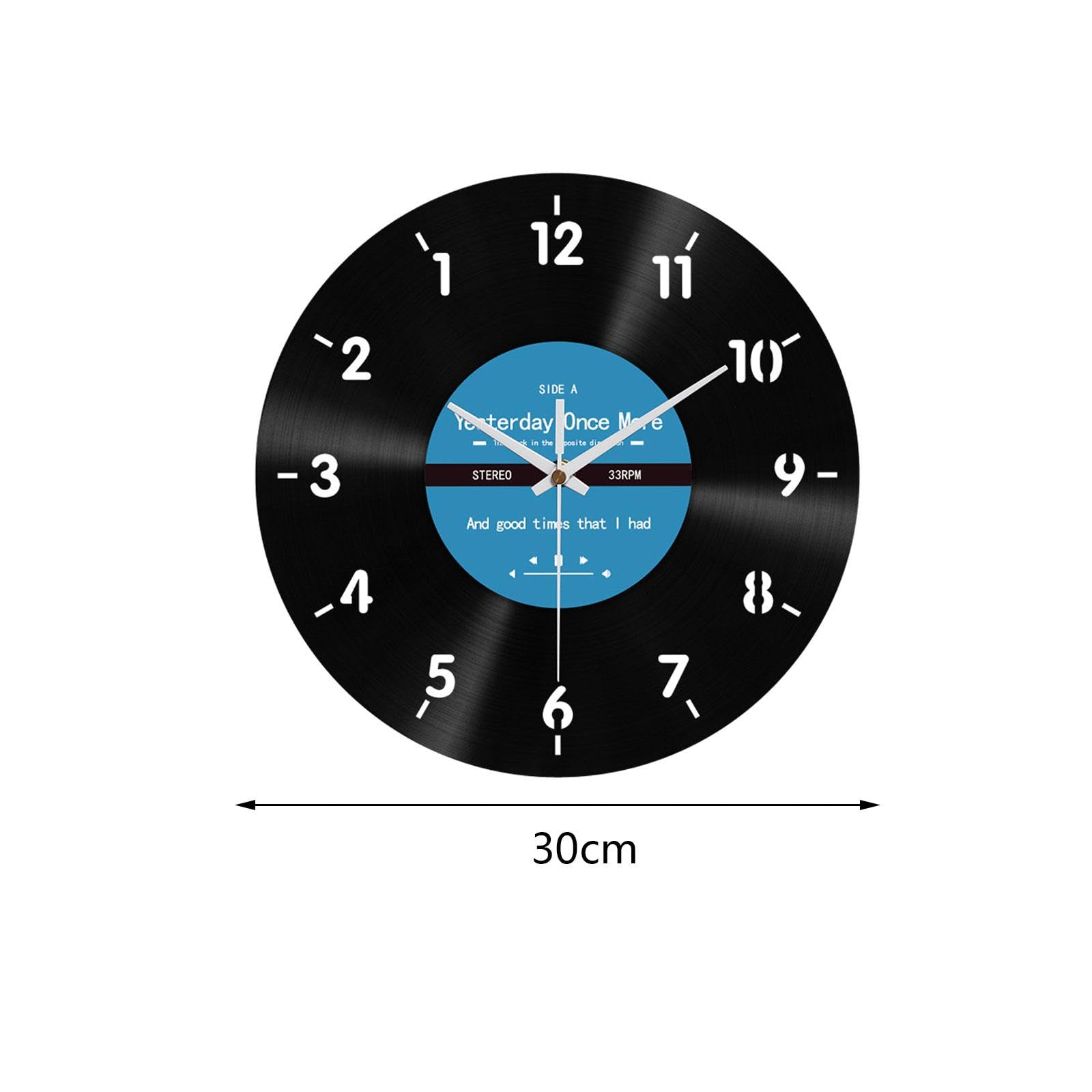 Qianly Backwards Clock for Walls Decorative Clock Backwards Running Time 12" Counter Clockwise Wall Clock for Dining Room Wall Decor - Image 3