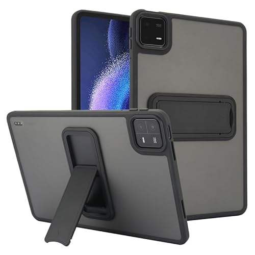 Schutzhülle für Xiaomi Mi Pad 6/6 Pro 27,9 cm (11 Zoll) 2023 mit Ständer, schlanke Passform, leicht, weich, hart, Polycarbonat, stoßfest, Tablet-Hülle, Schwarz
