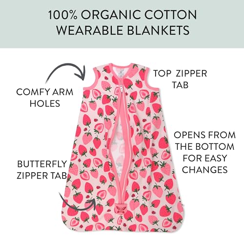 Image of HonestBaby Wearable Blankets Sleeping Bags Swaddle Transition 100% Organic Cotton for Infant Baby Boys, Girls, Unisex