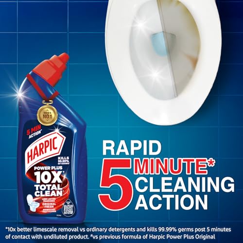 Image of Harpic Disinfectant Toilet Cleaner Liquid, Original - 1 L (Pack of 3) | India's # 1 Toilet Cleaner