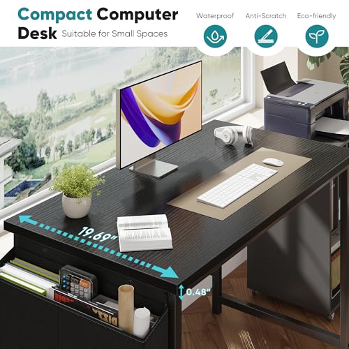 Image of OLIXIS Computer Desk, 44 Inch Gaming Desks for Home Office, Black