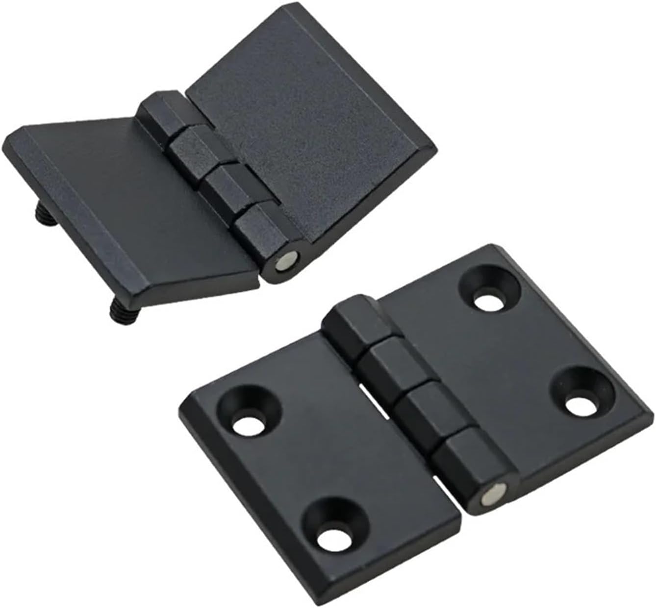 Zinc Alloy Black Lengthened and Widened Square Hinge Industrial Cabinet Door Hinge 1Pcs(CL226-7A-1 B)