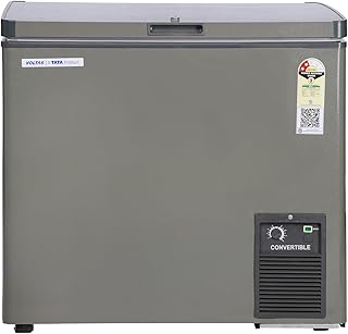 Voltas CVF205SA2-P-PL 177 Litre Single Door Hard Top Deep Freezer (Grey) | Energy Efficient | Made in India