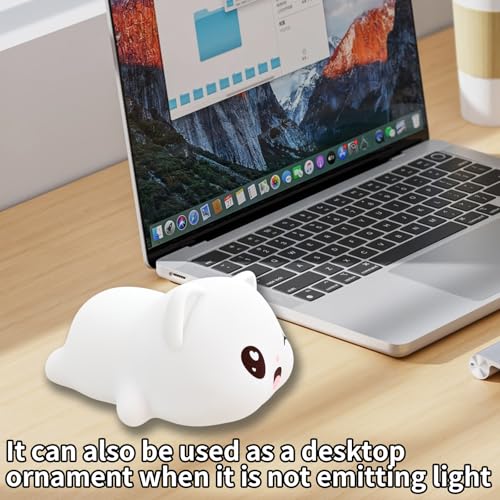 Lámpara de Noche de Silicona Gato Colorido Con Luz LED miniatura 4