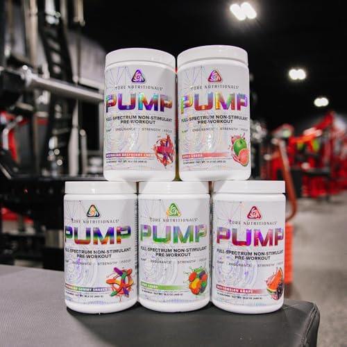 Image of Core Nutritionals Pump Full-Spectrum Non-Stimulant Pre-Workout, with N03T Nitrate, Peak02, Alpha GPC, for Maximum Pump, Strength, and Performance 20 Servings (Apple Guava)