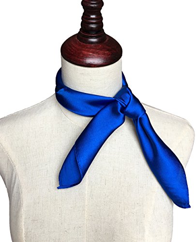 Women’s Solid Color Square Scarf Neckerchief (Royal Blue)2
