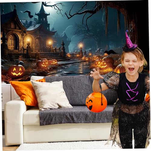 Pancarta para puerta de garaje de Halloween resistente a la decoloración con ojales 4