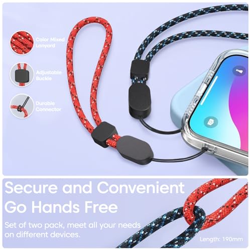 Image of Sounce Adjustable Nylon Lanyard Universal Neck and Wrist Strap, Compatible with all Mobile Phones, Secure Anti Drop, Durable, Lightweight
