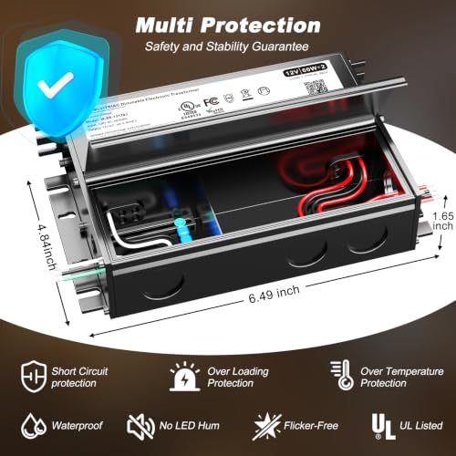 Image of 12V 120W Dimmable LED Driver Transformer Smooth Flicker Free Dimming