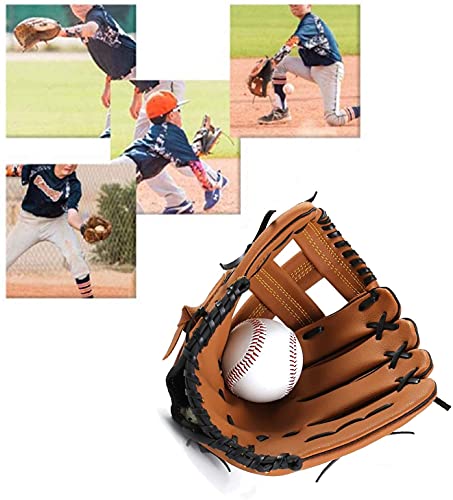 Baseball Glove Sports Batting Gloves Softball Glove For Kids Youth Adult Training And Beginner, Softball Mitt Right Hand Throw, Left Hand Glove (10.5") #TOP5