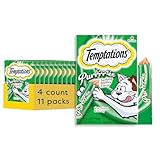 Temptations Creamy Puree Mix-Ups Squeezable Lickable Wet Cat Treats, Seafood Medley Flavor, 0.42 oz. Tubes, 4 Count, Pack of 11 (44 Total)