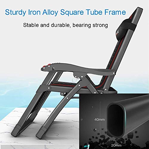 Chaise longue pliable robuste pour soulager le dos au jardin