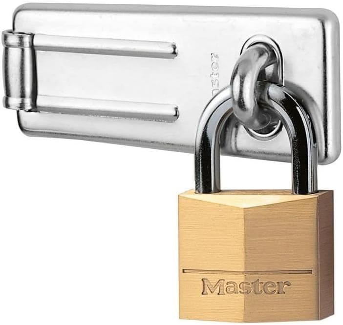 140703EURD Pack Including Door Hasp and Keyed Padlock