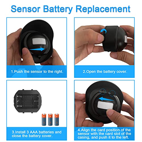Driveway Alert Alarm Waterproof Motion Sensor Detector Doorbell For Home Diy Security System Business Store, 38 Tones & 328Ft Wireless Range #TOP4
