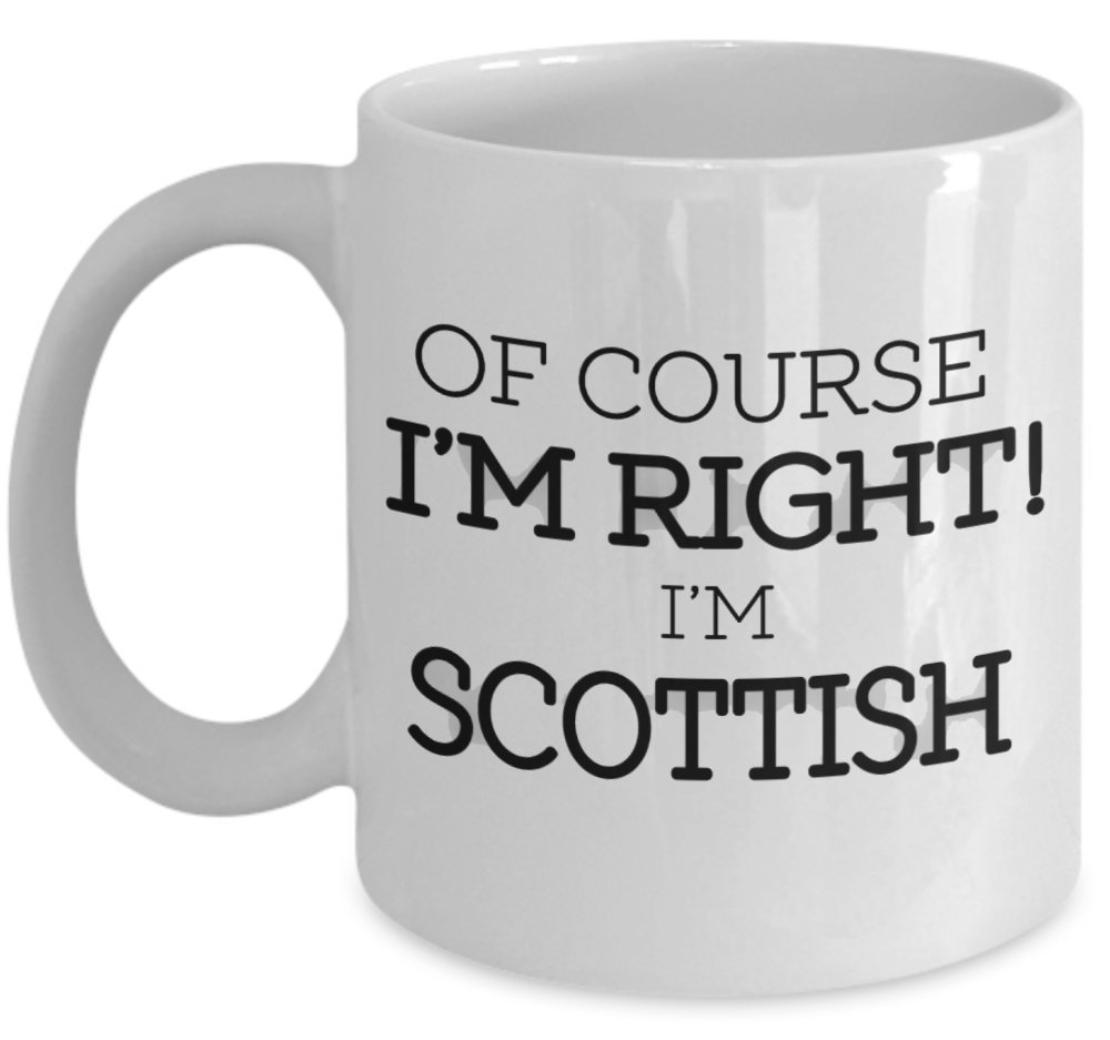 Shaniztoons White Scottish Scotland Funny Novelty Gift Mug